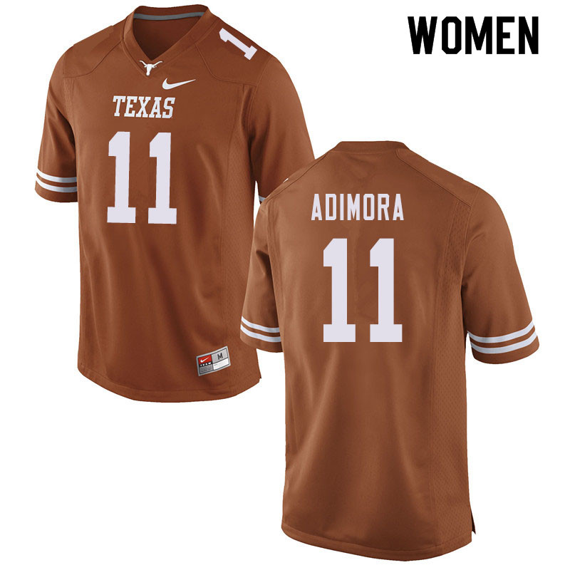 Women #11 Chris Adimora Texas Longhorns College Football Jerseys Sale-Orange